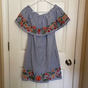 Miss Me Striped Floral Dress